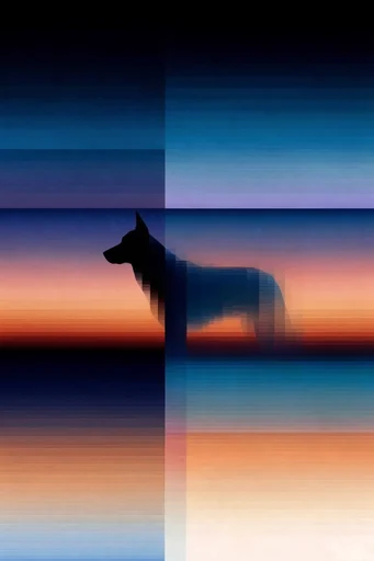 Luminous Glitch Spectrum style reference image — minimalist geometry