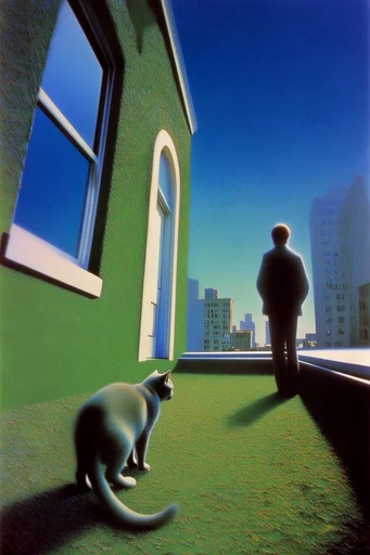 Surreal Liminal Minimalism style reference image — retro-surrealist