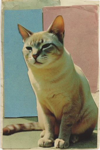 Nostalgic Surrealist Collage style reference image — dreamy scale juxtaposition