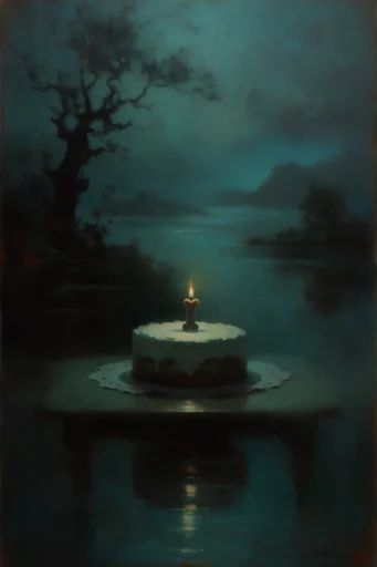 Luminous Nocturnal Tonalism style reference image — painterly impasto texture