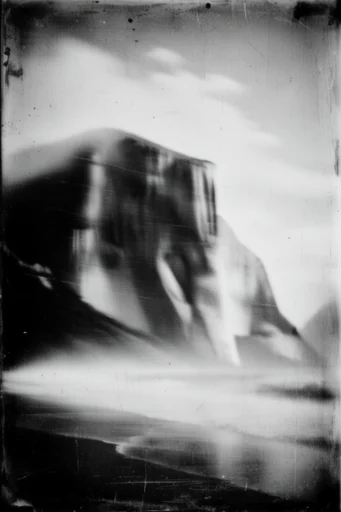 Spectral Gothic Daguerreotype style reference image — monochrome daguerreotype