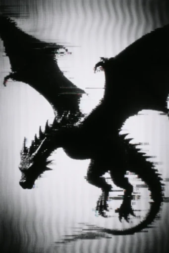 Analog Glitch Noir style reference image — low-fidelity video artifact