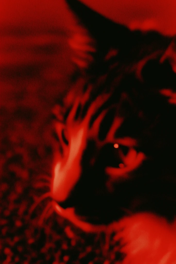 Crimson Noir Glitch style AI image example 3