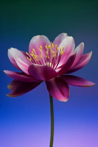 Vibrant Chromatic Botanical Surrealism style reference image — velvety petal texture