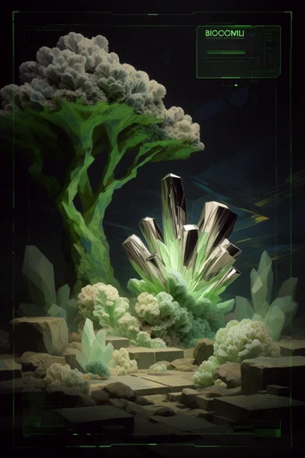 Bio-Synthetic Tactical Specimen style reference image — translucent resin