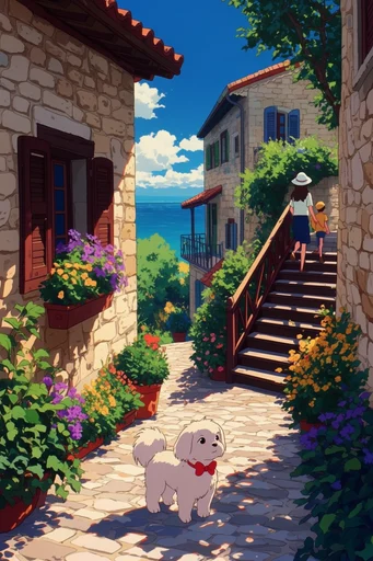 Nostalgic Ghibli Summer style reference image — nostalgic whimsical atmosphere