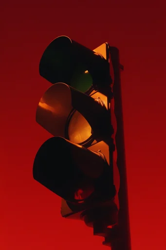 Crimson Noir Minimalism style reference image — crimson red background
