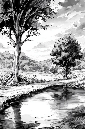 Visceral Ink Manga style reference image — high contrast ink