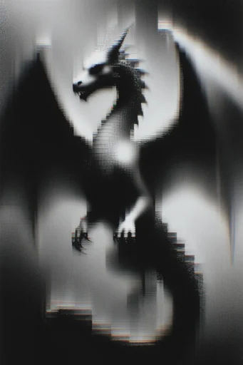 Monochrome Analog Decay style reference image — VHS tracking distortion