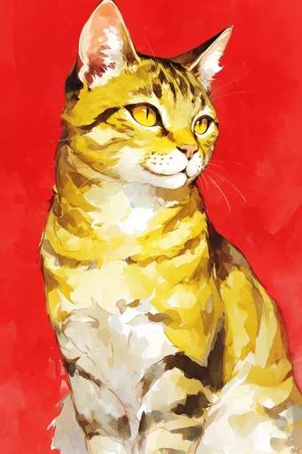 Bold Crimson Anime Art style reference image — solid crimson red background