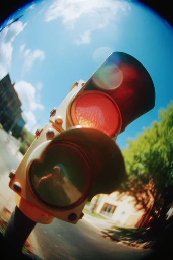 Sun-Drenched Fisheye Nostalgia style reference image — vibrant saturated colors