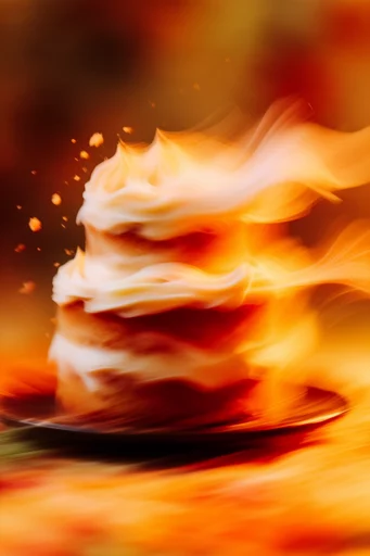 Fiery Kinetic Motion style reference image — dreamy ethereal atmosphere