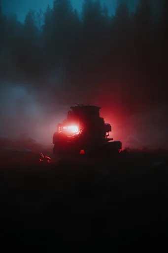 Cinematic Nocturnal Chiaroscuro style reference image — teal and amber contrast
