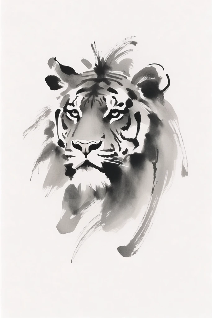 Minimalist Sumi-e Essence style AI image example 3