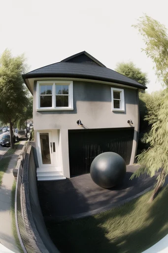 Distorted Minimalist Studio style AI image example 4