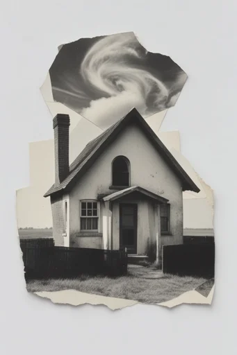 Deconstructed Archival Collage style reference image — archival decay