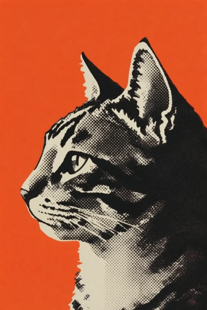 Retro-Graphic Print Synthesis style AI image example 3