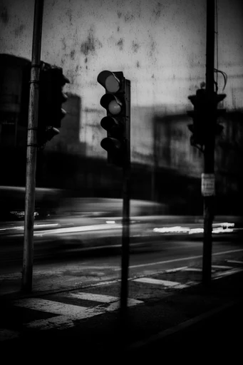 Spectral Noir Motion style reference image — dramatic motion blur
