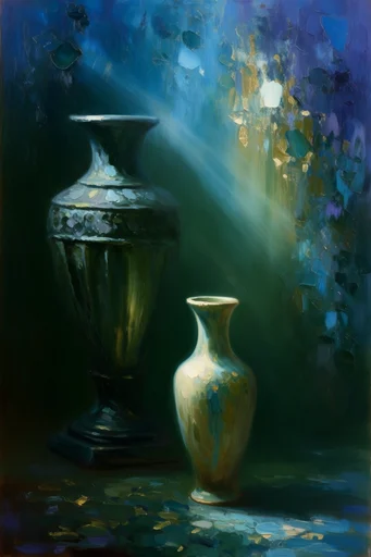 Luminous Sylvan Impressionism style reference image — thick impasto texture