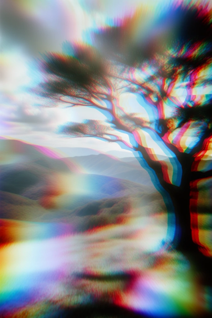 Chromatic Neon Hallucination style AI image example 2