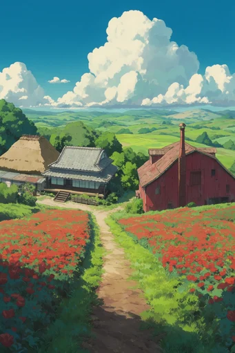 Ethereal Anime Vistas style reference image — scenic panoramic vista