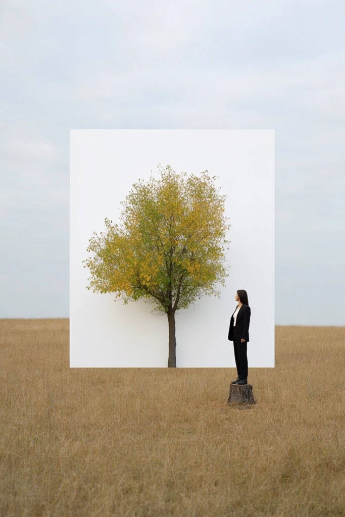 Minimalist Surreal Landscapes style AI image example 1
