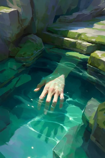 Luminous Emerald Chiaroscuro style reference image — high-contrast chiaroscuro