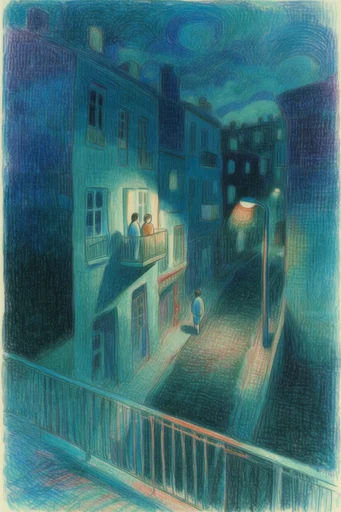 Luminous Nocturnal Hatchwork style reference image — dense cross-hatching