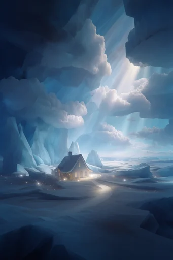 Celestial Glacial Solitude style AI image example 4
