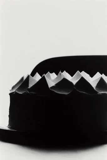 Stark Monochrome Surrealism style reference image — conceptual photomontage
