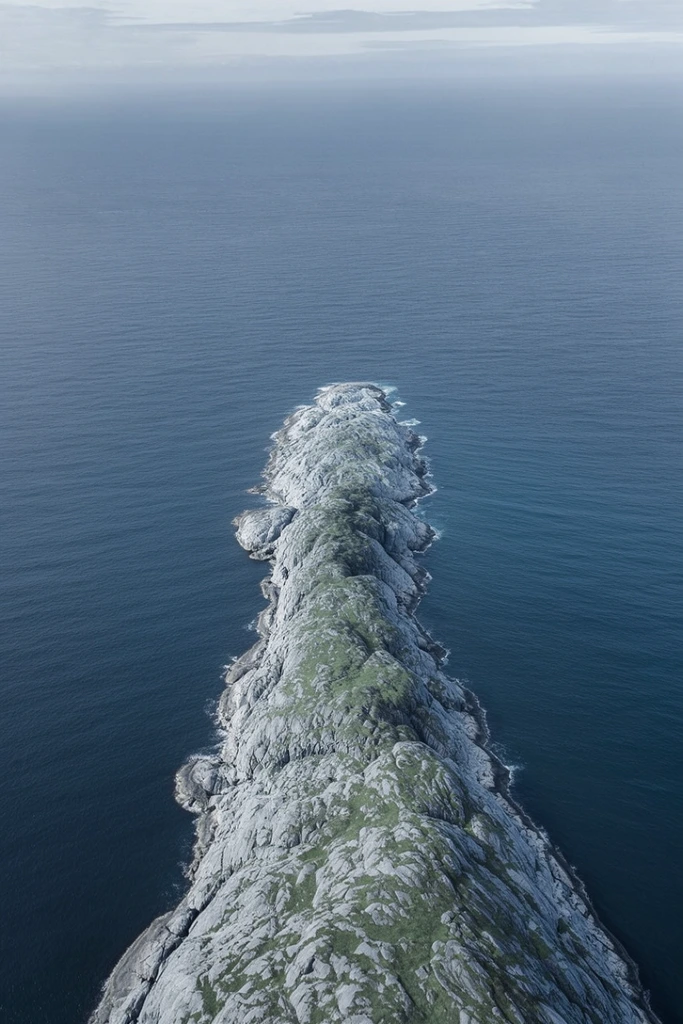 Minimalist Oceanic Solitude style AI image example 2