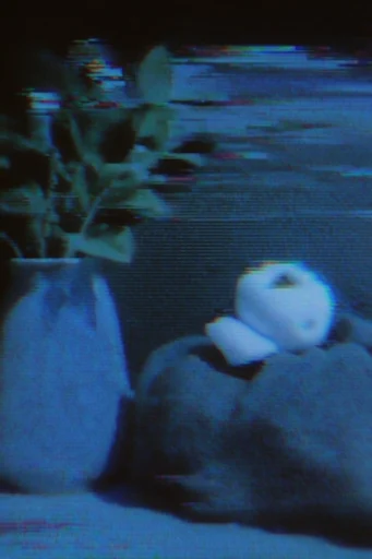 Submerged Analog Glitch style reference image — VHS tracking glitch