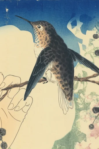 Vintage Japanese Naturalism style reference image — Japanese woodblock print