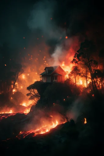 Cinematic Mythic Inferno style AI image example 4