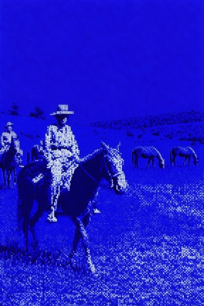 Retro Digital Artifacts style AI image example 2