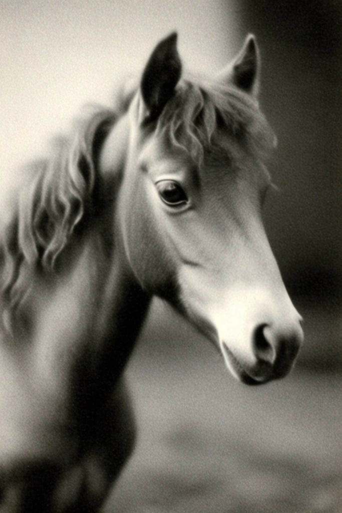Raw Monochrome Analog style AI image example 3
