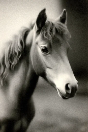 Raw Monochrome Analog style AI image example 3