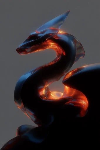 Luminous Thermal Fluidity style reference image — chromatic dispersion