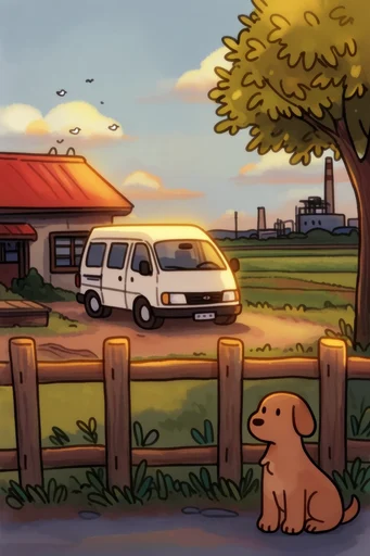 Nostalgic Cozy Illustration style AI image example 2