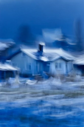 Ethereal Blue Motion style reference image — long exposure