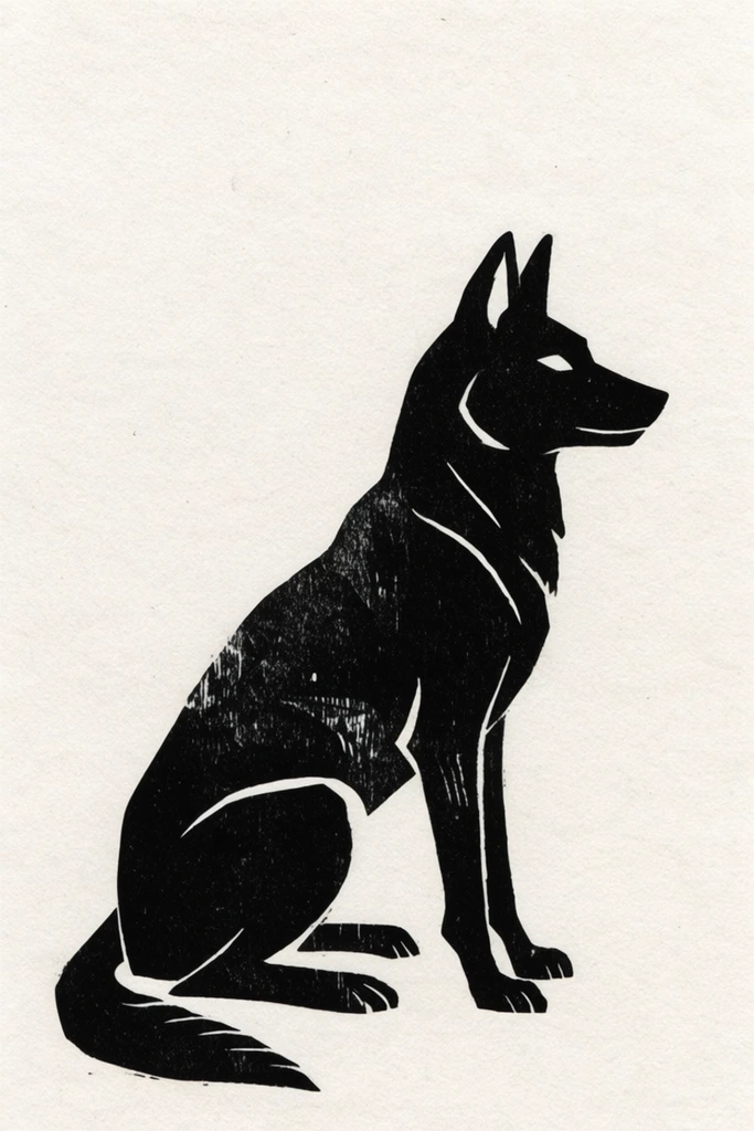 Monochrome Print Noir style AI image example 3