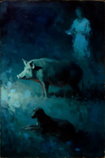 Luminous Nocturnal Abyss style AI image example 3