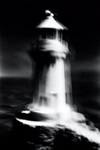 Spectral Kinetic Noir style reference image — ethereal spectral figures