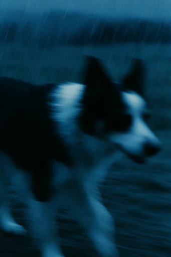 Spectral Indigo Motion style reference image — high-contrast noir atmosphere