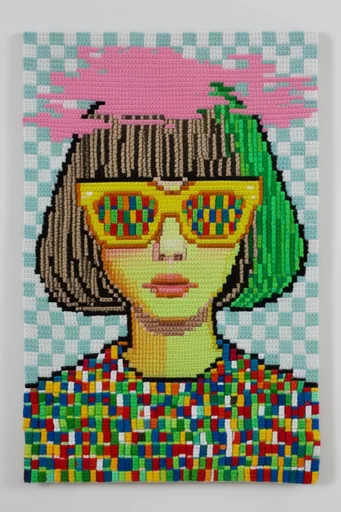 Tactile Digital Synthesis style reference image — vibrant textile texture