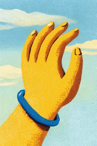 Textured Surreal Folk style reference image — naive folk art