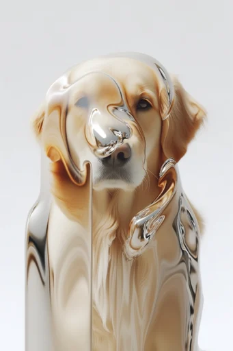 Glossy Surreal Fluidity style reference image — hyper-realistic texture