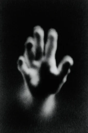 Spectral Nocturnal Grain style reference image — heavy film grain