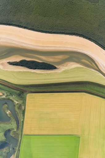 Graphic Aerial Topography style AI image example 2