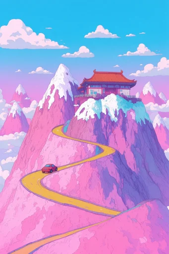 Surreal Pastel Dreamscape style reference image — pastel anime aesthetic